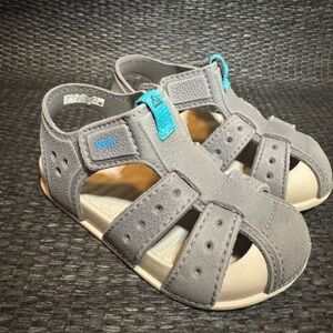 Reef Gray and Blue Sandals with Adjustable Strap